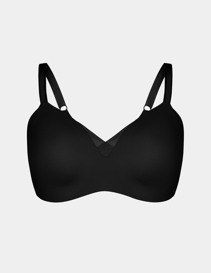 View of Shape & Smooth Bra shown front-facing against a light gray background