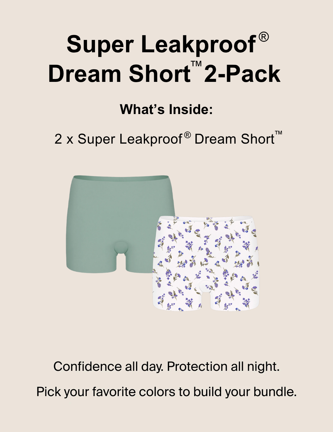 Super Leakproof® Dream Short™ 2-Pack