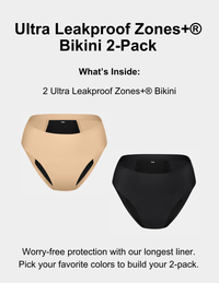 Ultra Leakproof Zones+® Bikini 2-Pack