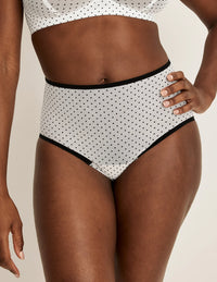 | White with Black Polka Dot