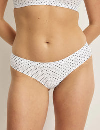 | White with Black Polka Dot