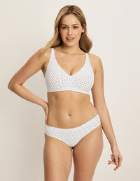 | White with Black Polka Dot