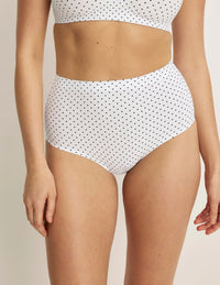 | White with Black Polka Dot