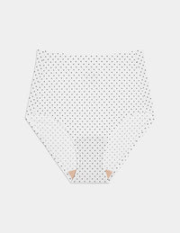 | White with Black Polka Dot