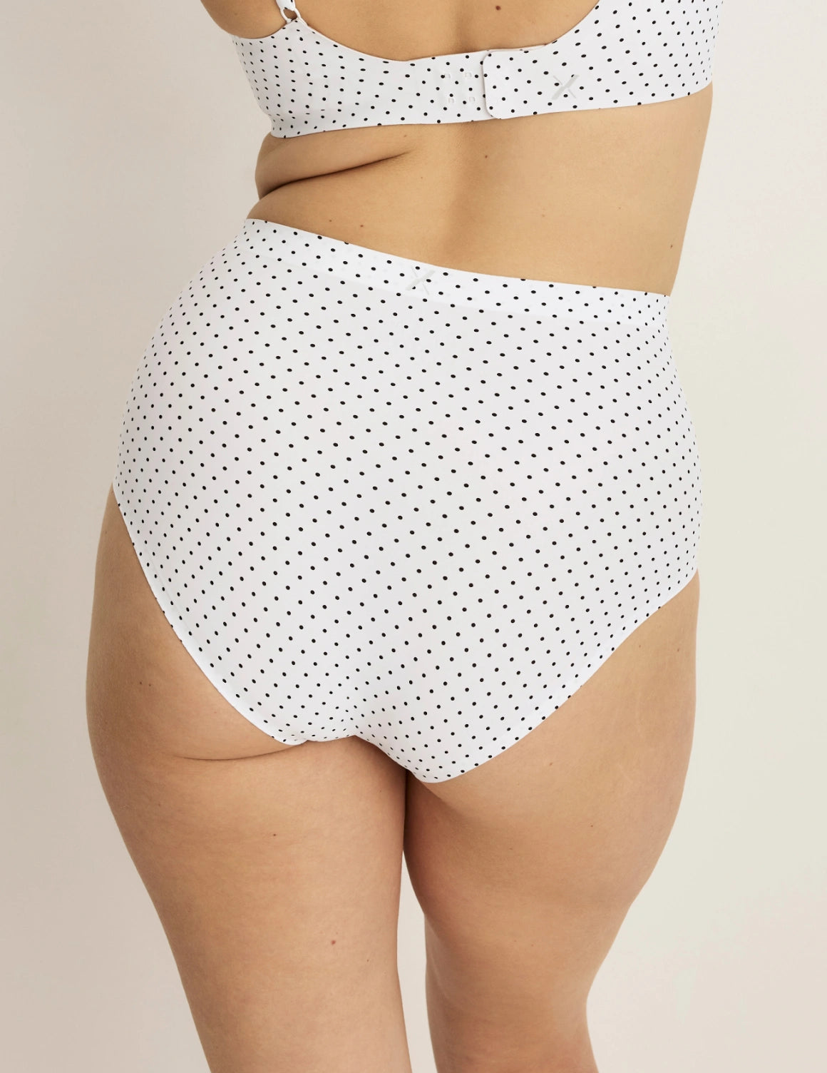 | White with Black Polka Dot