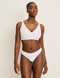 | White with Black Polka Dot