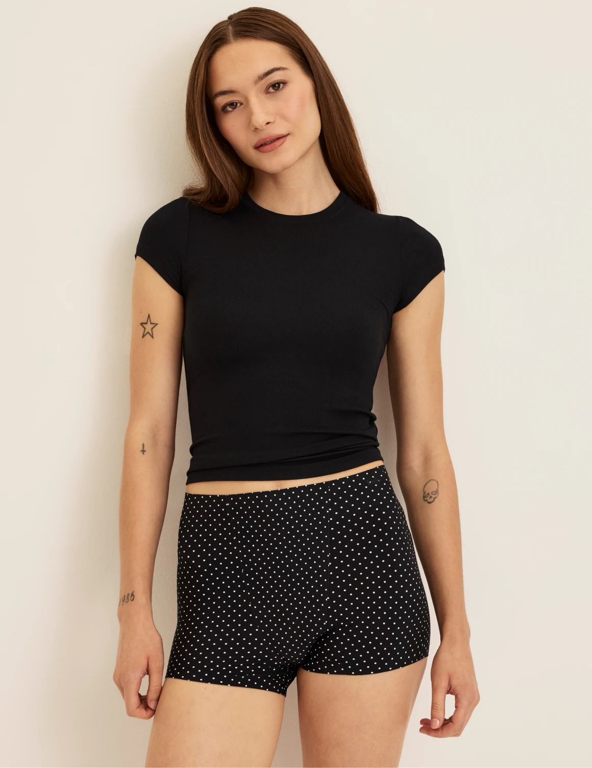 | Black with White Polka Dot