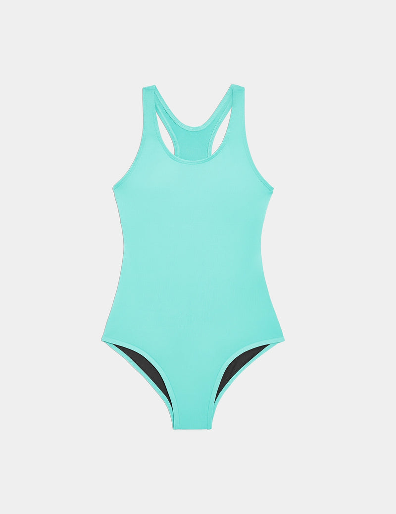 Teen Period Swim Sport One-Piece shown front-facing against a light gray background