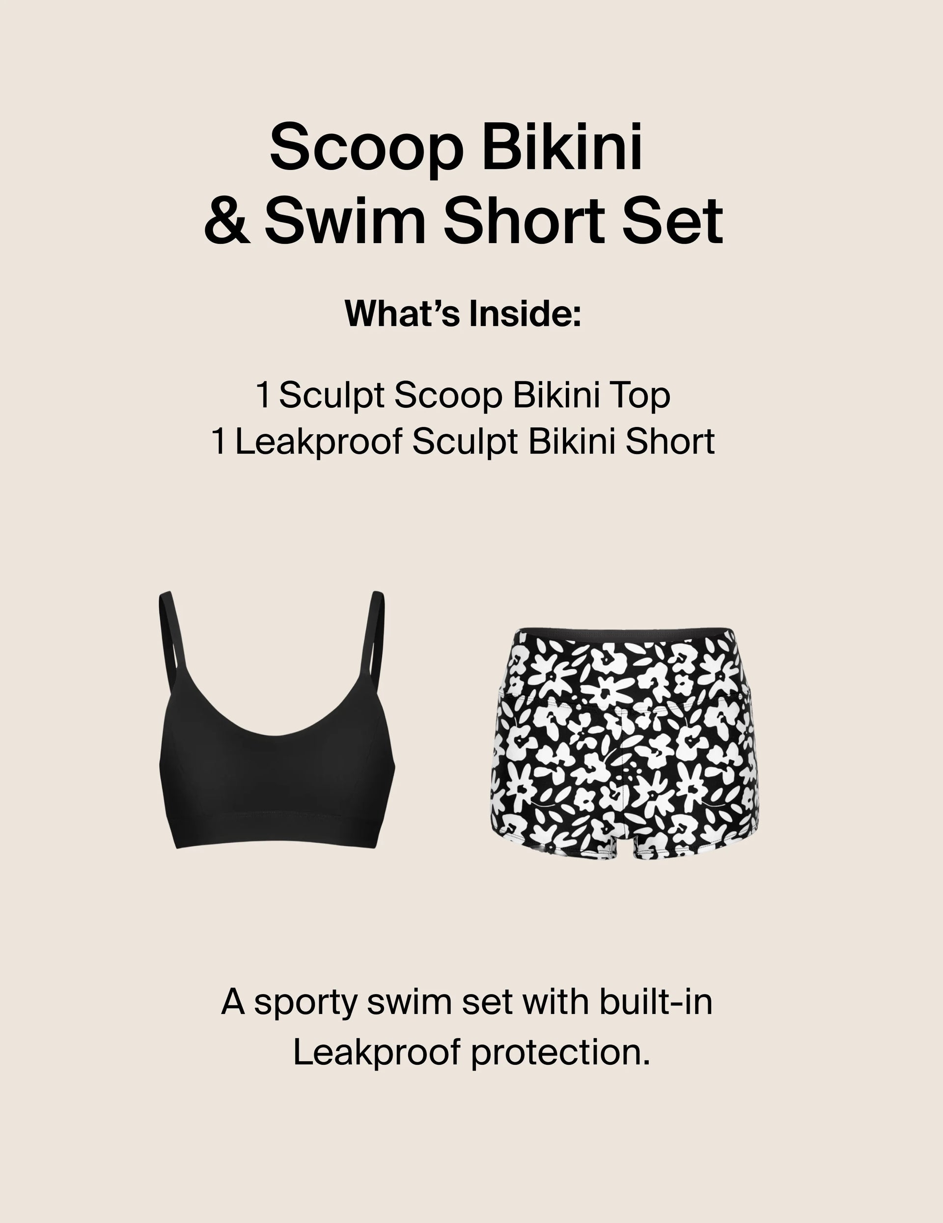 Scoop Bikini & Swim Short Set
