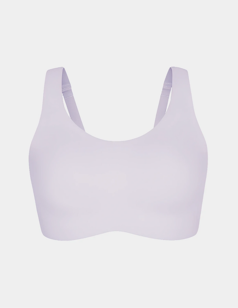 View of Revolution Adjustable Pullover Bra shown front-facing against a light gray background