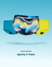 Teen Leakproof UltraThin No-Show Boyshort 3-pack shown front-facing against a light blue background