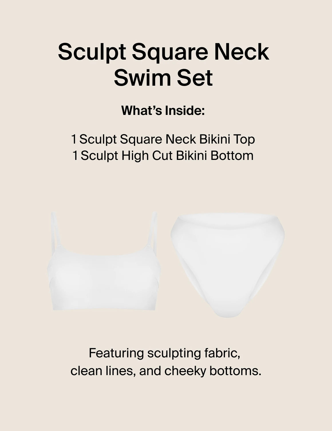 Sculpt Square Neck Swim Set