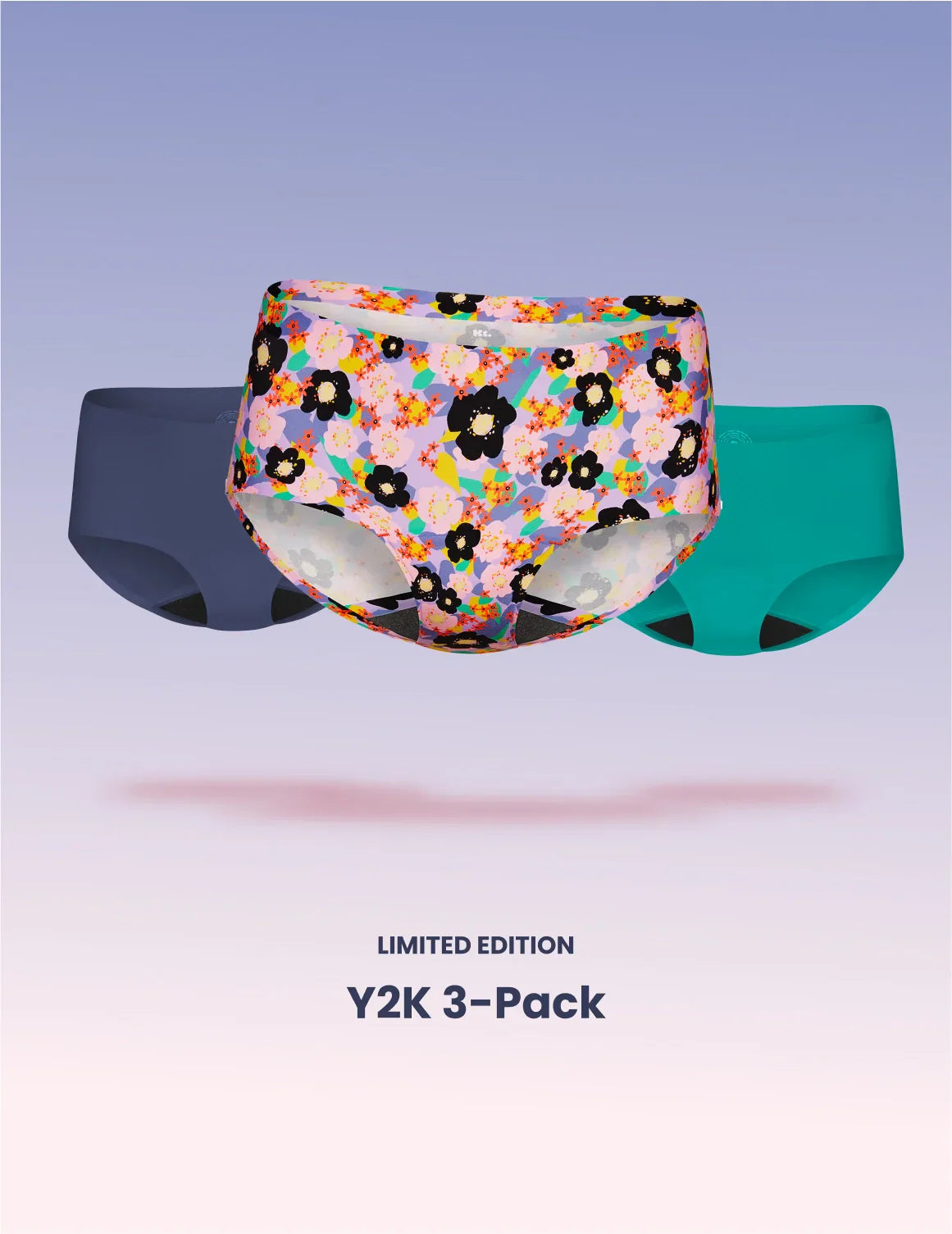 Teen Super Leakproof® No-Show Boyshort 3-Pack - Kit  | Electric Orchid/Teal Appeal/Lagoon