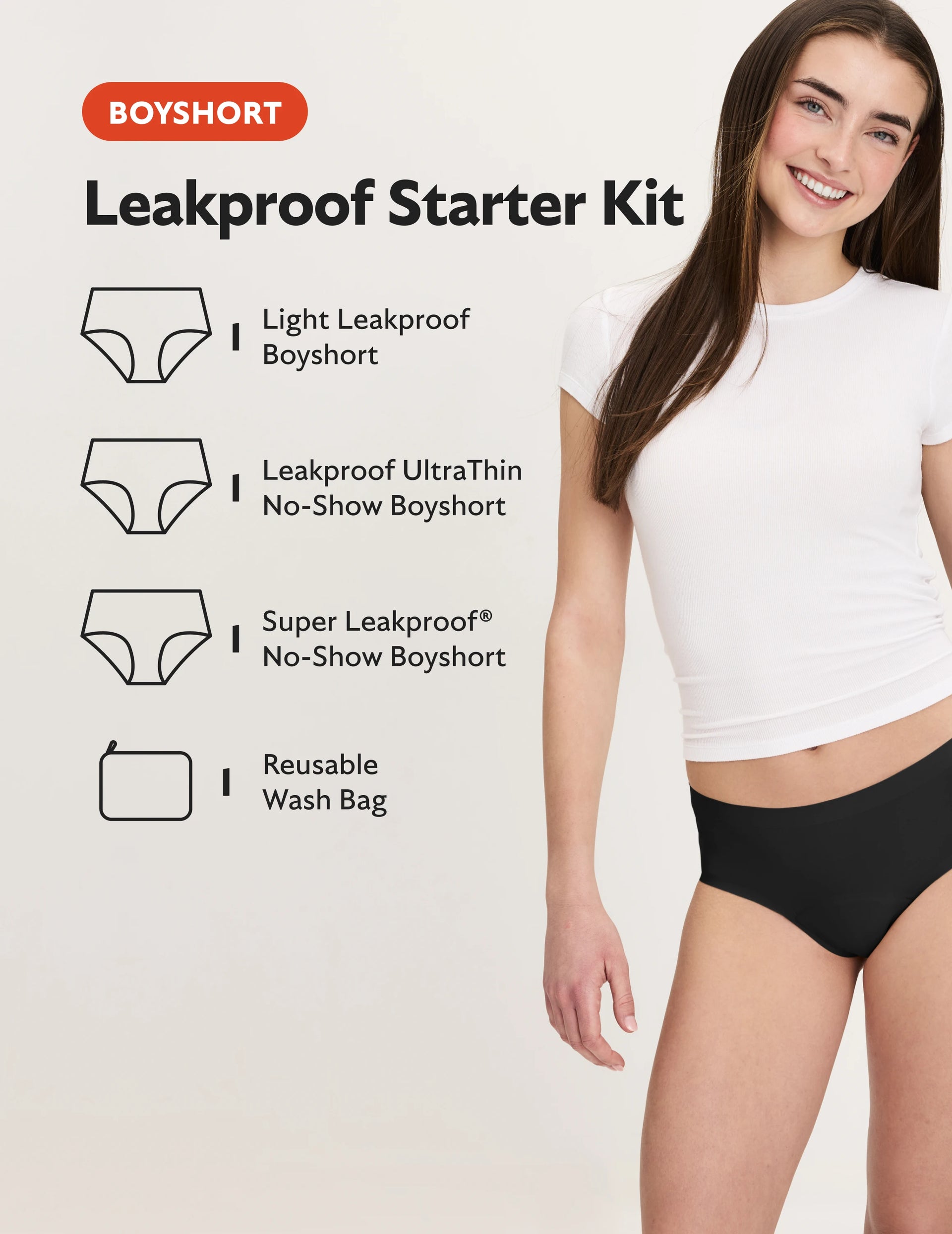 Teen Leakproof Starter Kit - Boyshort
