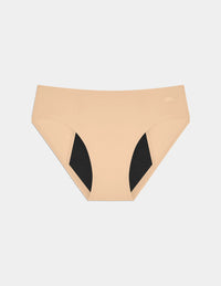 Teen SuperPlus Leakproof® No-Show Bikini shown front-facing against a light gray background