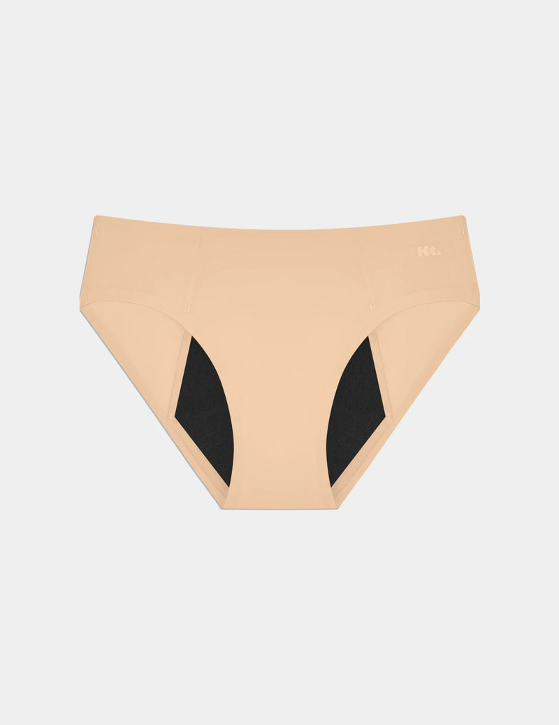 Teen SuperPlus Leakproof® No-Show Bikini shown front-facing against a light gray background