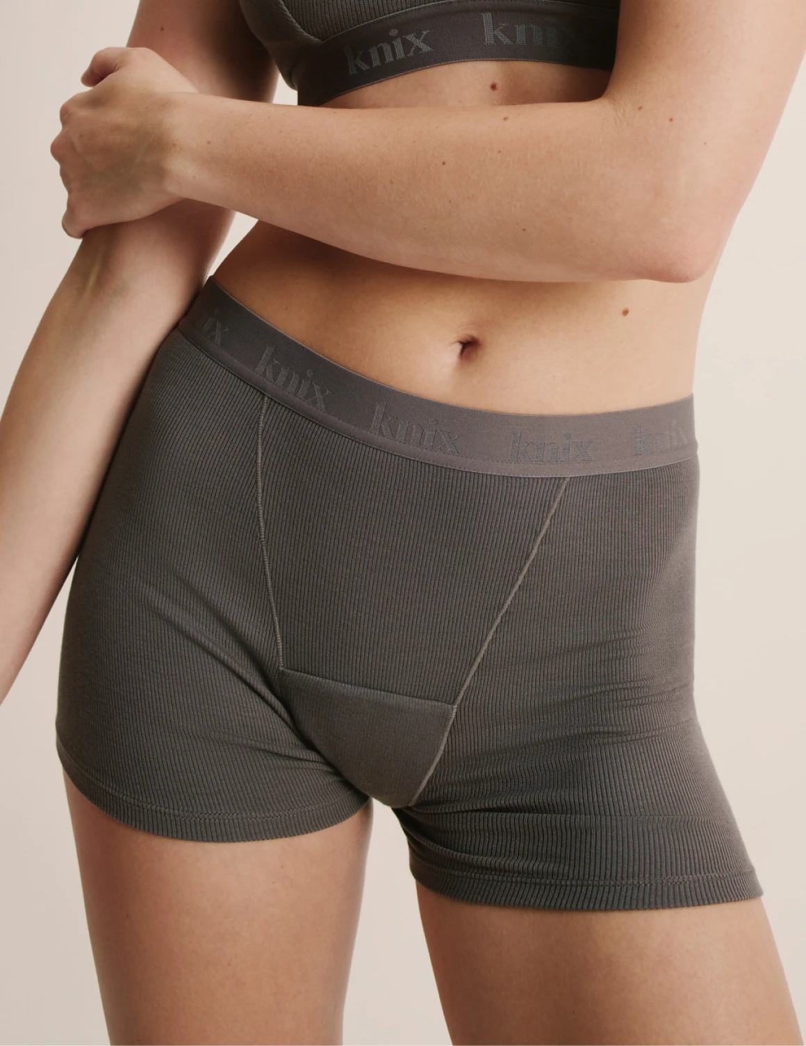 Leakproof Logo Rib Modal Boxer Brief | Period Undershorts – Knix