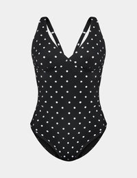 | Black with White Polka Dot