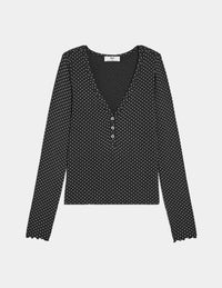 | Black with White Polka Dot