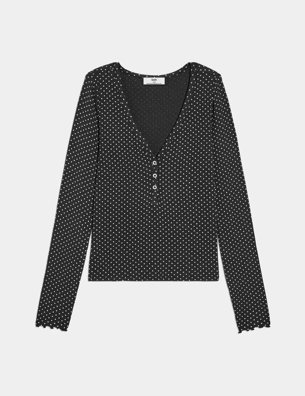 | Black with White Polka Dot