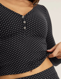| Black with White Polka Dot