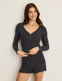 | Black with White Polka Dot