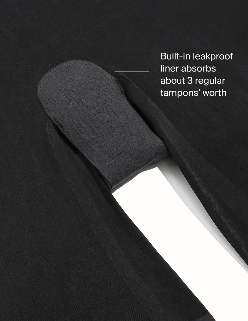 Built-in leakproof liner absorbs about 3 regular tampons' worth Leakproof Thigh Saver® 10”  | General