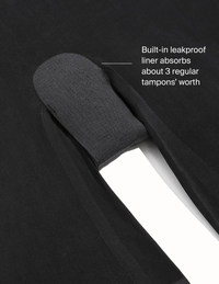 Built-in leakproof liner absorbs about 3 regular tampons' worth Leakproof Thigh Saver® 10”  | General