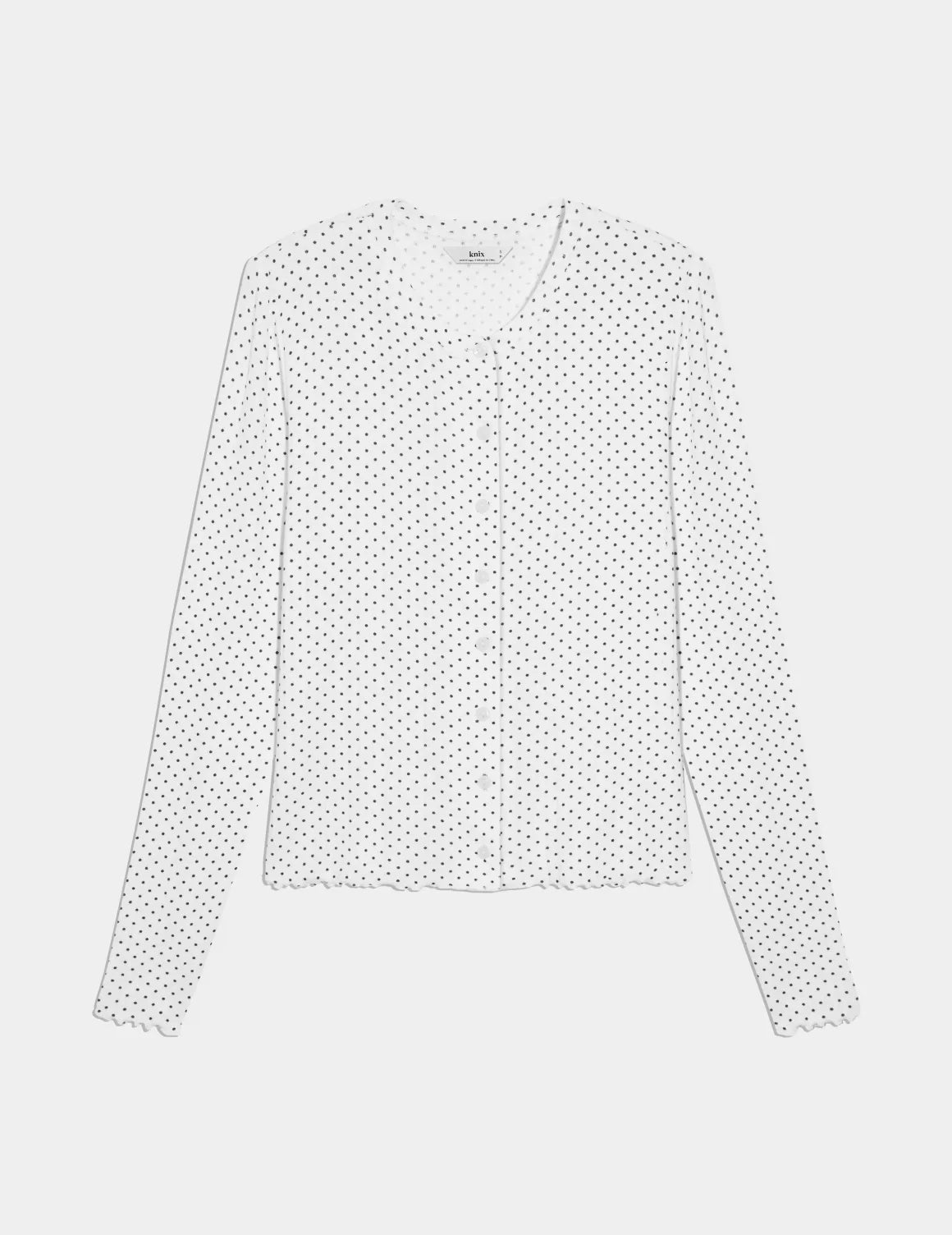 | White with Black Polka Dot