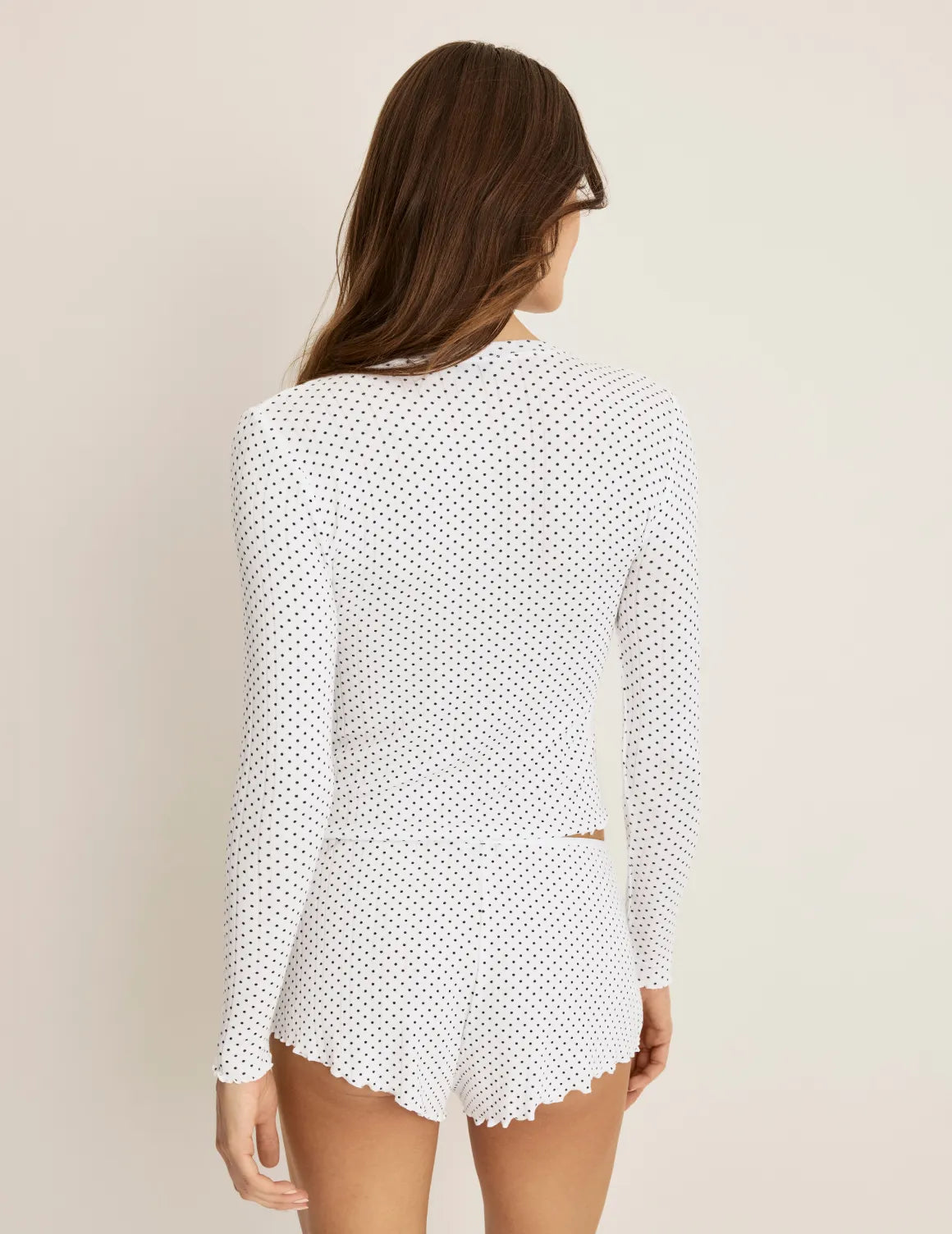 | White with Black Polka Dot