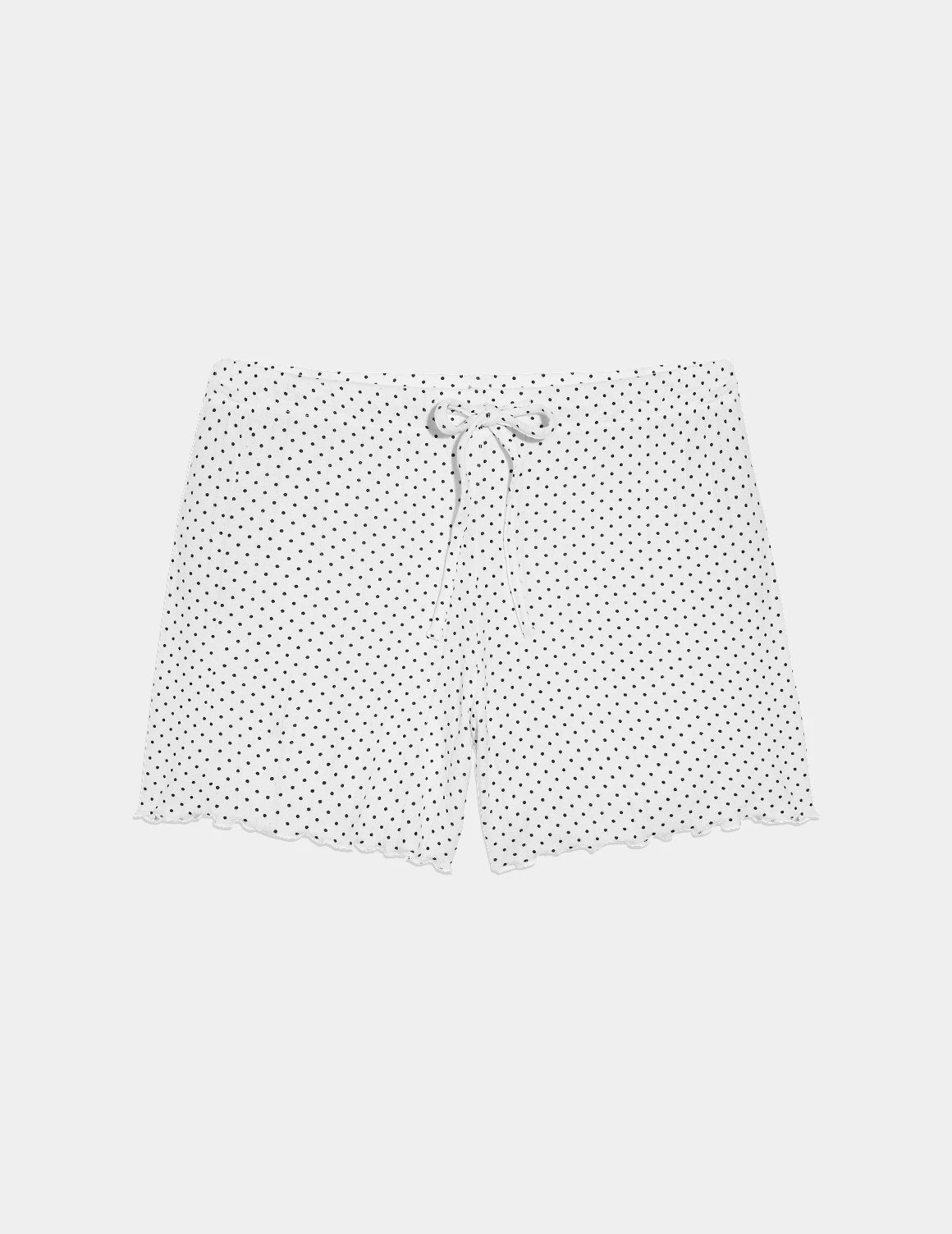 | White with Black Polka Dot