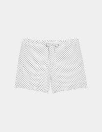 | White with Black Polka Dot