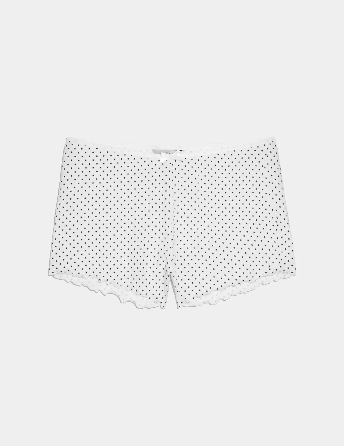 | White with Black Polka Dot