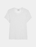 | White with Black Polka Dot