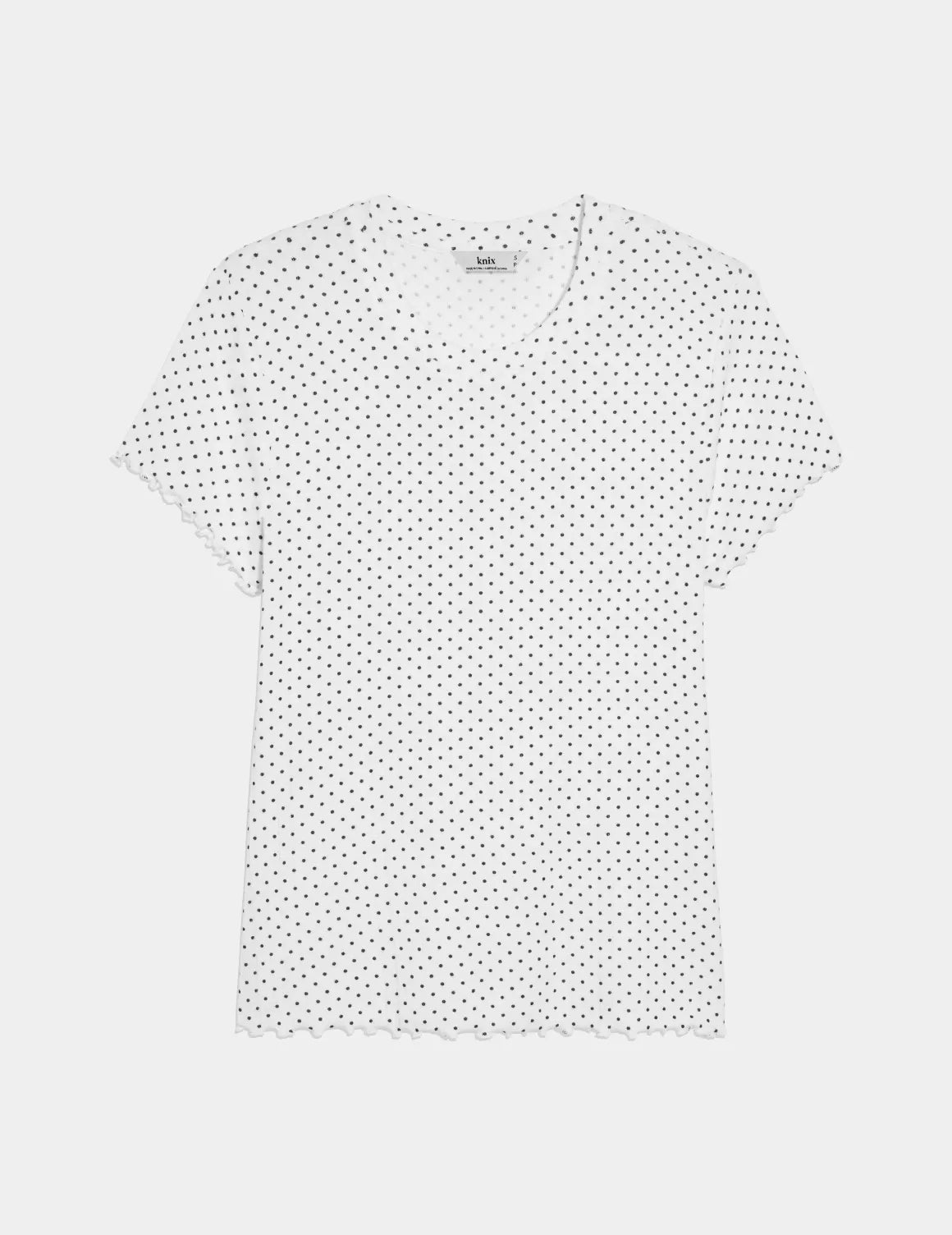 | White with Black Polka Dot