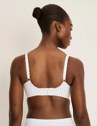 | White with Black Polka Dot