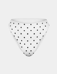 | White with Black Polka Dot
