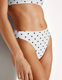 | White with Black Polka Dot