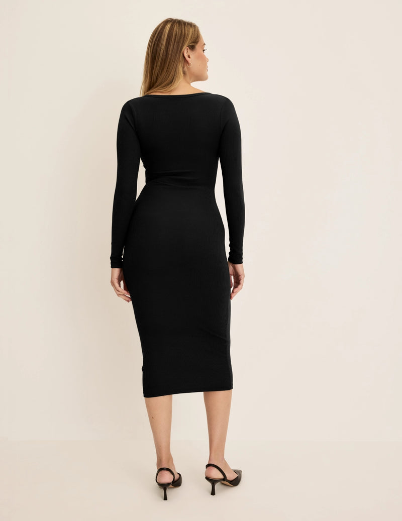 SculptRib™ Cotton Henley Dress