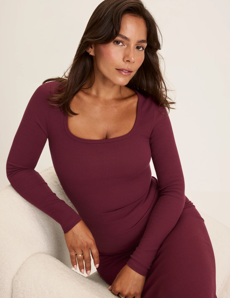 Maya is a 34DDD wearing KNIX M | Dark Cherry