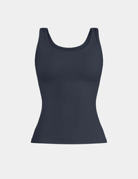 SculptRib™ Cotton Tank shown front-facing against a light gray background