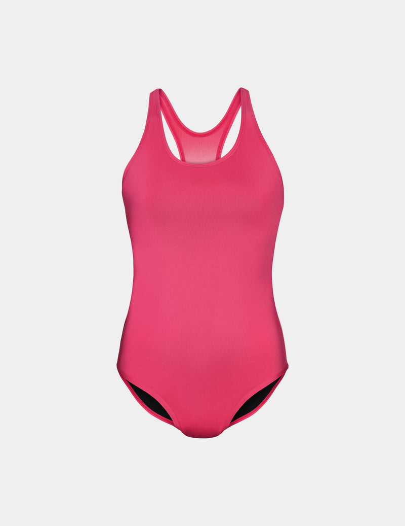 Teen Period Swim Sport One-Piece shown front-facing against a light gray background