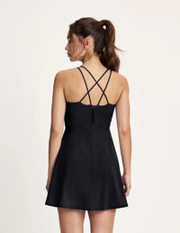 Maya is a 32A, 5’10”, and wearing KNIX XS | Black