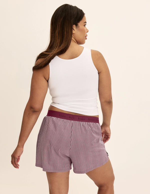 Binta wears KNIX L | Dark Cherry Stripe