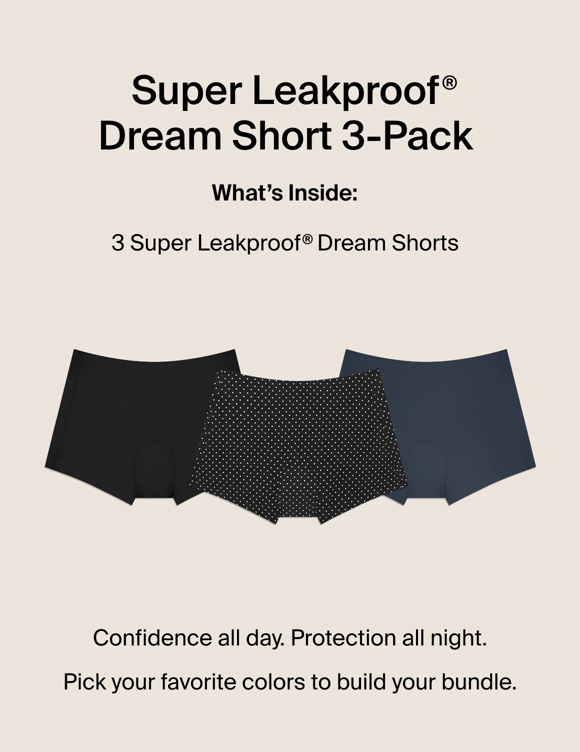 Super Leakproof® Dream Short 3-Pack