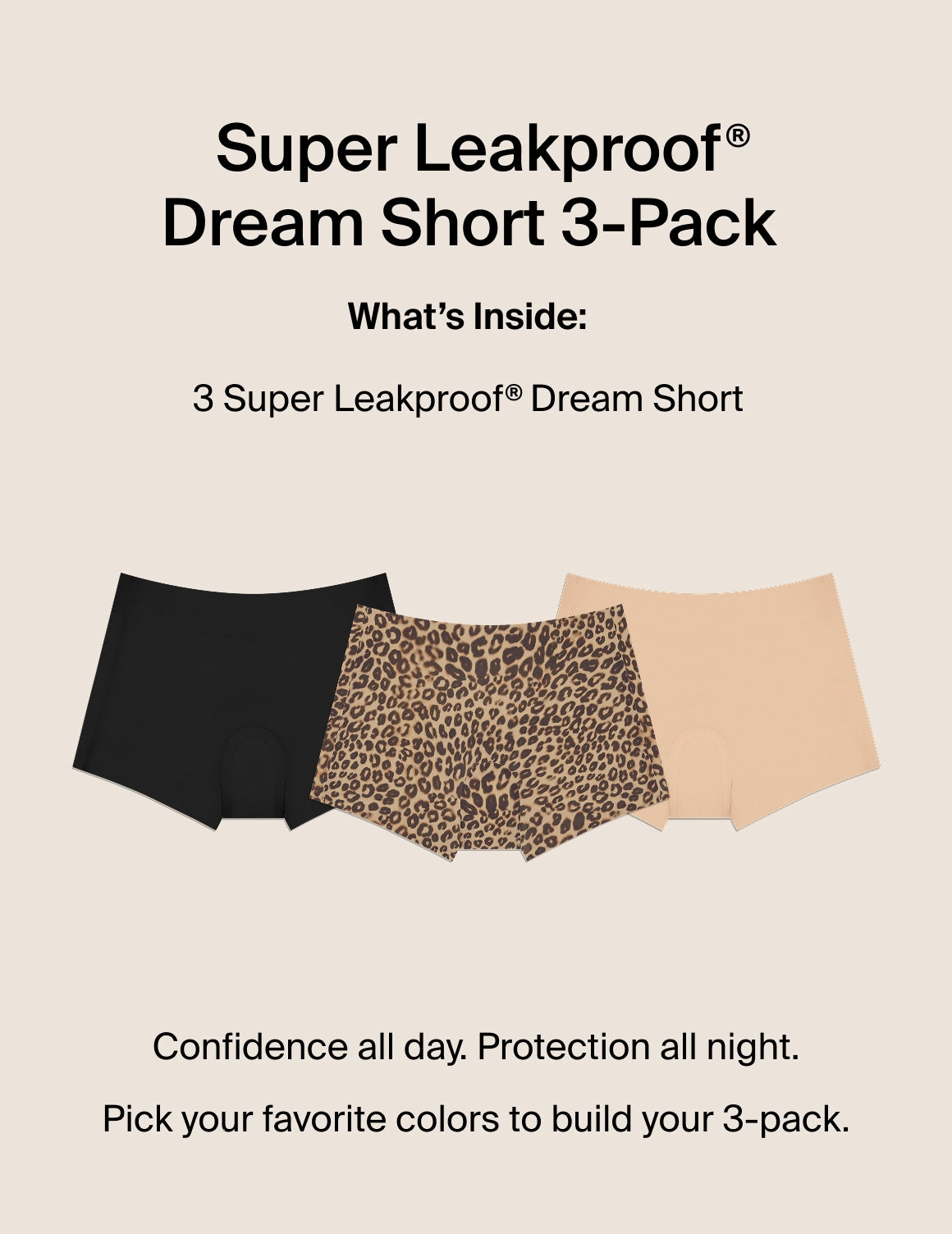 Super Leakproof® Dream Short 3-Pack