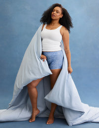 Full-body view of model wearing the Super Leakproof® Dream Short™ highlighting the coverage and smooth fit