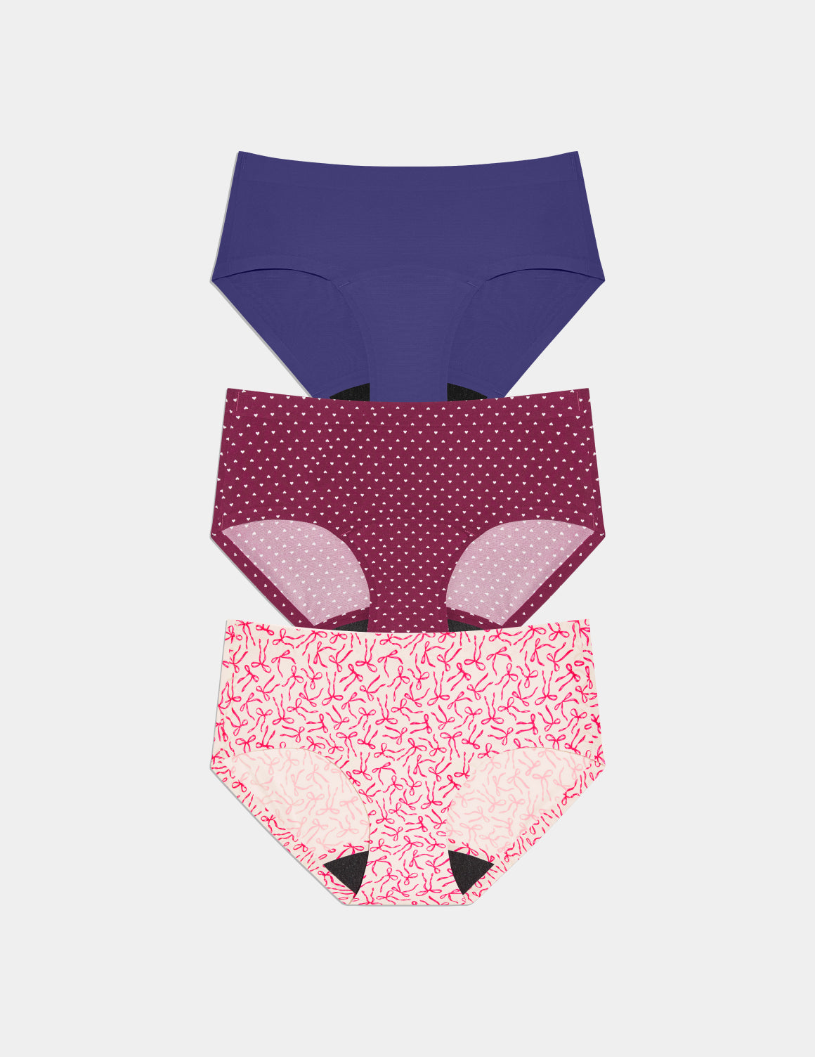 | Candy Heart/Pink Bows/Deep Blue