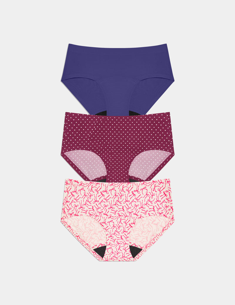 | Candy Heart/Pink Bows/Deep Blue