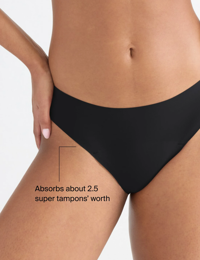 Absorbs about 2.5 super tampons' worth